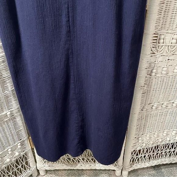 Vtg NAPA VALLEY Embroidered Jumper Womens XL Maxi Dress Sleeveless Cottagecore - Picture 11 of 15